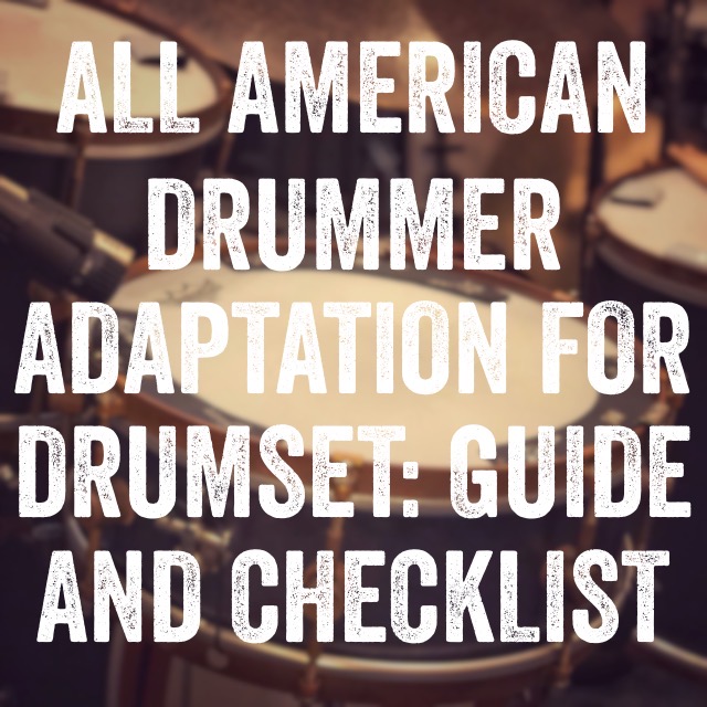 All American Drummer Adaptation for Drumset: Guide and Checklist